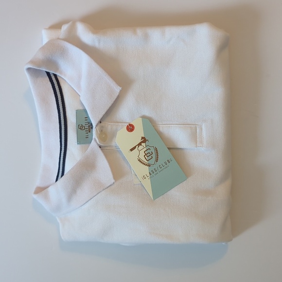 Big Boys Class Club White Polo Size 18/20 NWT - Picture 5 of 7